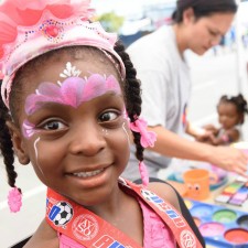 face paint at back to school drive